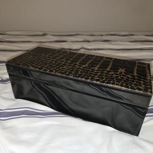 Black and Gold Crocodile Pattern Jewelry Box